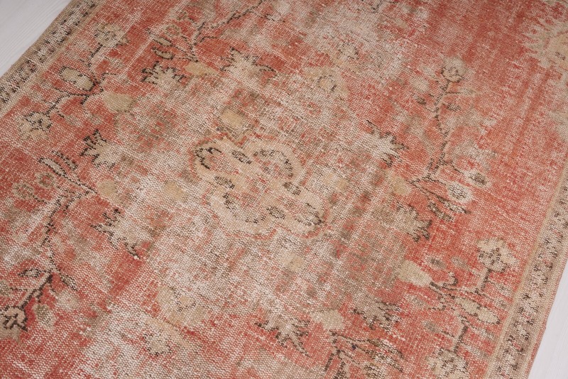 5x9 Oriental Vintage Rug Oushak Area Rug Turkish Rug Handmade Rug Neutral Rug 35 gallery