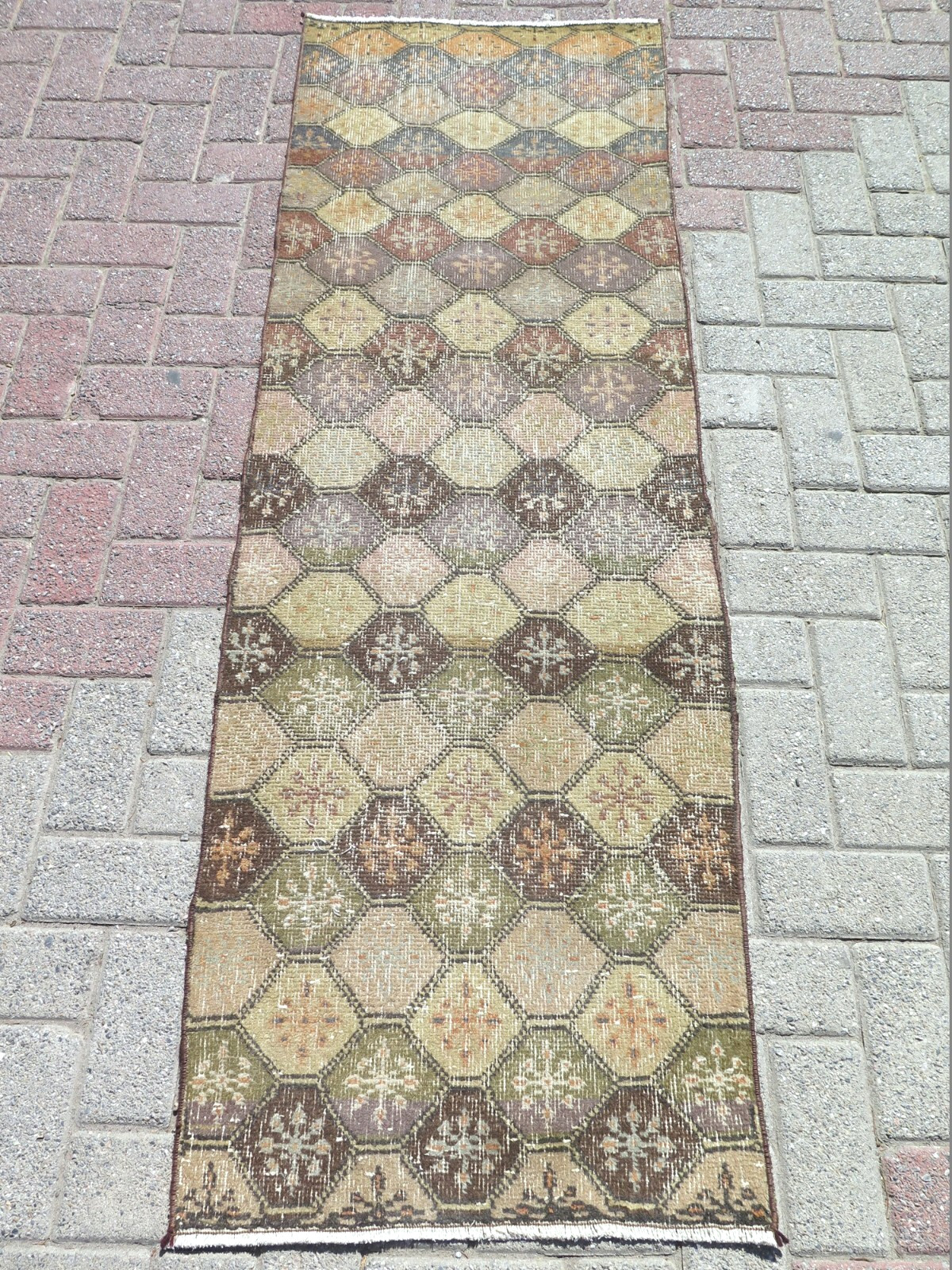 Turkish Carpet DoorMat Bedroom Rug Handmade Mini Runner Tapis Teppiche 24"X76" gallery