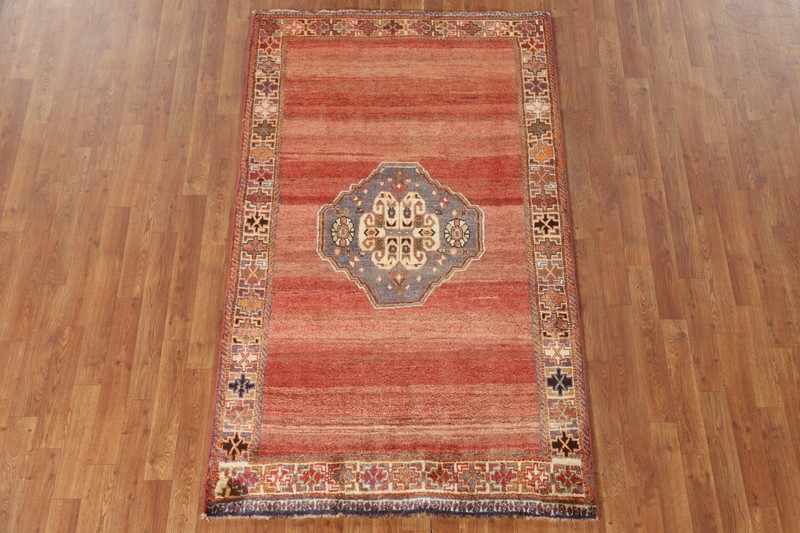 Handmade Tribal Vintage Wool Gabbeh Style Rug 4x6 Ft Oriental Medallion Area Rug gallery