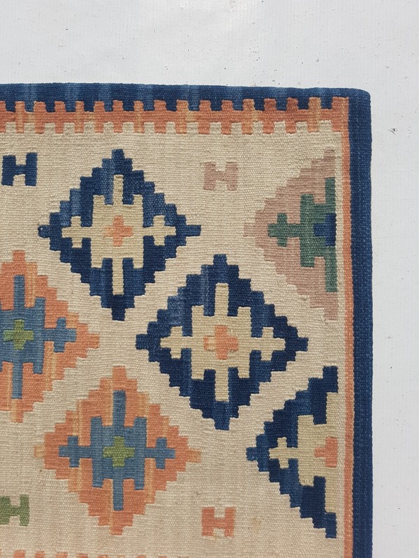 Vintage Traditional Handcrafted Swedish Kilim Rug for Home Décor 50x49 cm gallery