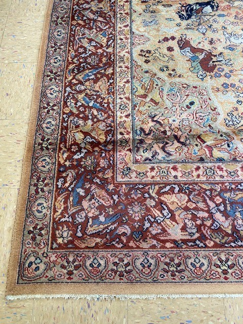 USED AUTHENTIC AMERICAN KARASTAN HUNTING PATTERN # 723 RUG ART CARPET 8'8" x 12' gallery