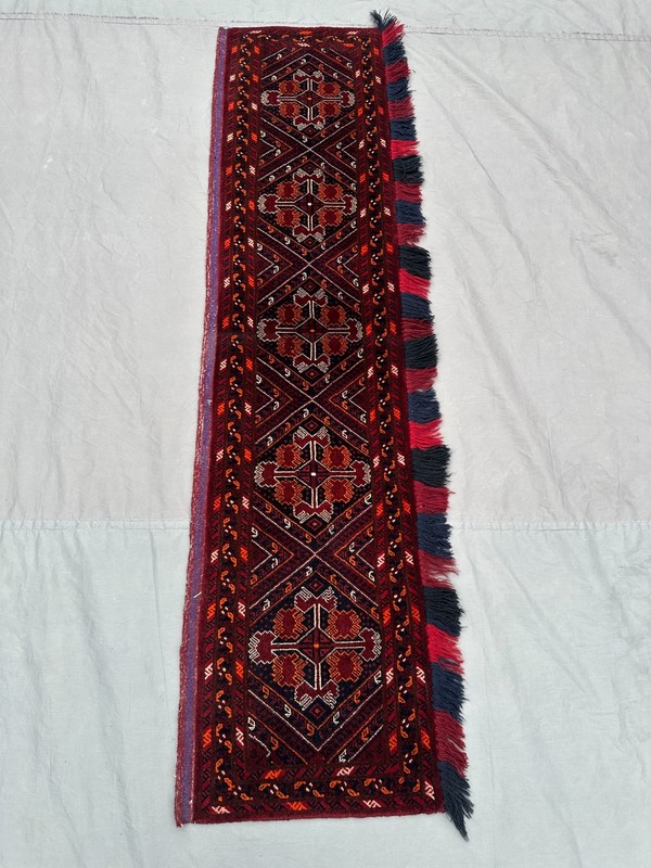 1'6 x 6'5 ft Vintage Turkmen Jalar Wall Hanging Area Rug Hand Knotted Wool Rug gallery