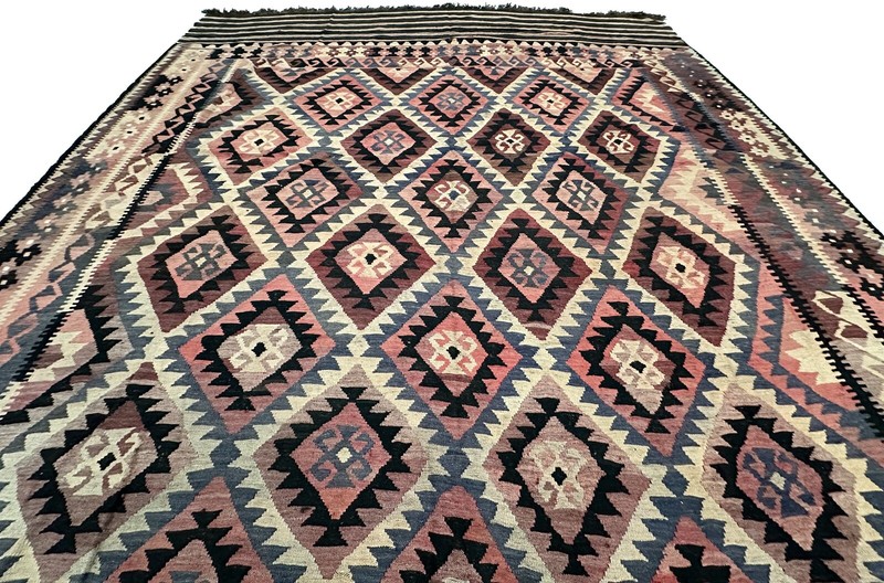 10x16 Antique Tribal Flatwoven Handmade Kilim Style Rug Geometric 310cm x 472cm gallery
