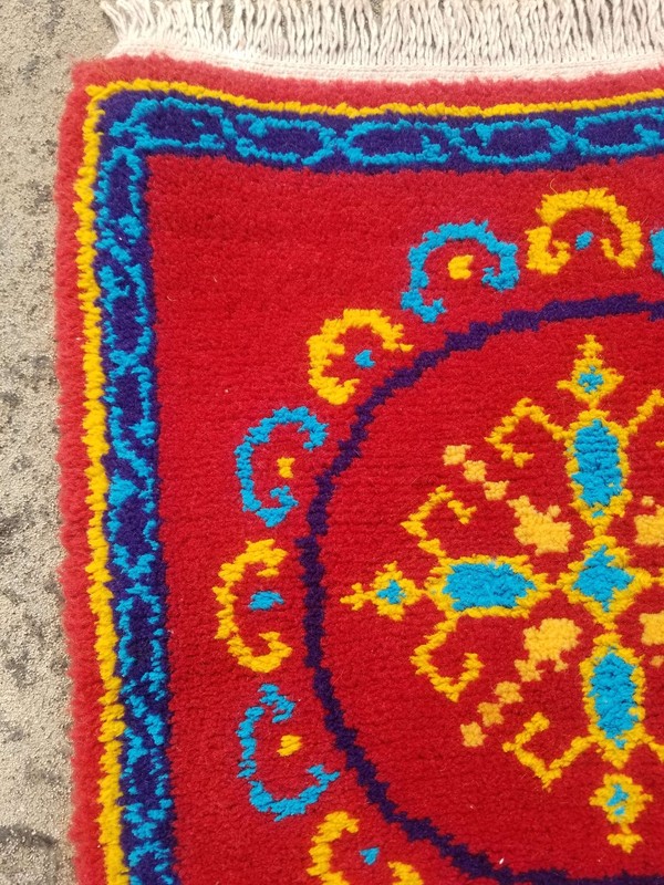 Vintage Hand Made Traditional Oriental Wool Multicolor Carpet Rug 137x52cm gallery