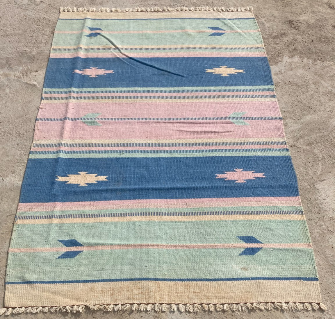 Vintage Handmade Traditional Beautiful Turkish Kilim Floor Rug Carpet 174x116 cm gallery