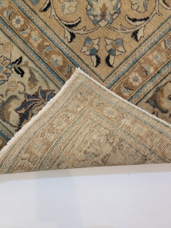 Antique Oriental Hand-Knotted Wool Area Rug Beige/Blue/Brown 9'4" x 12'7" gallery