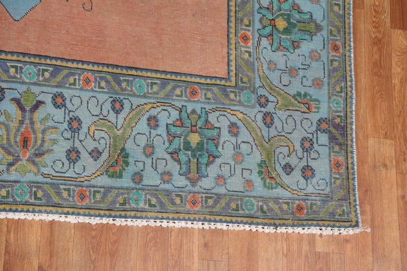 Vintage Traditional Overdyed Evenly Low Pile Area Rug 9x12 Handmade Wool Carpet gallery