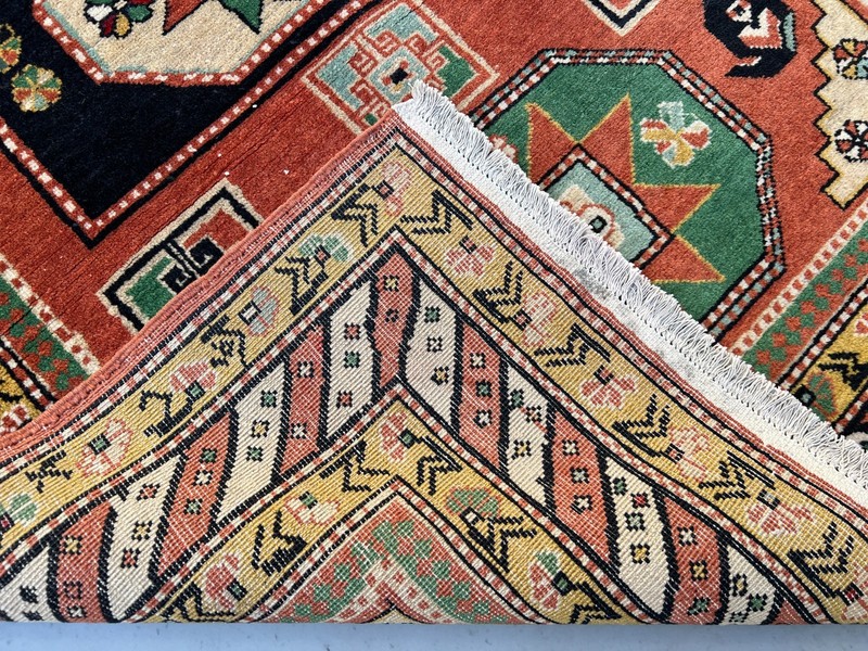 COLLECTORS' ITEM Stunning Natural Vegetable Dye Super Fine Quality Kazak Carpet gallery