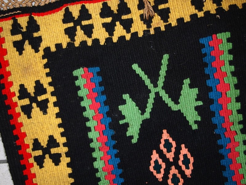 Vintage Turkish Anatolian Kilim Prayer Rug 67x135cm Wool 1970s Handmade gallery