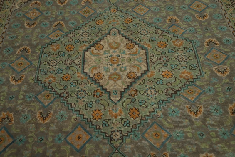 Gray/ Green Over-Dyed Handmade Room Size Area Rug 6x9 Vintage Traditional Carpet gallery