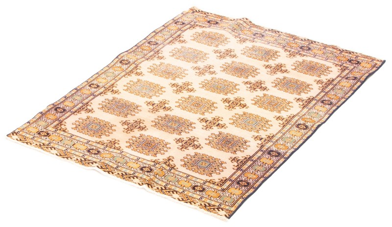 Vintage Hand-Knotted Area Rug 3'9" x 4'7" Traditional Oriental Wool Carpet gallery