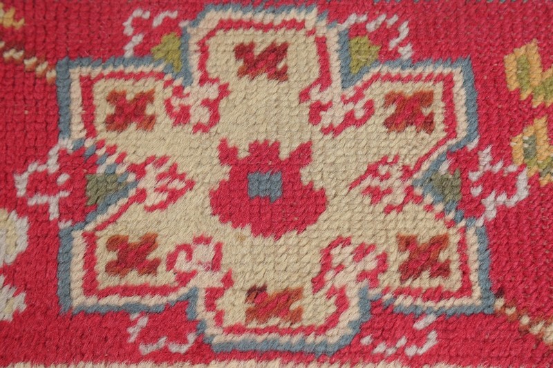 Antique Oushak Vegetable Dye WOOL Area Rug Handmade GREEN USHAK Carpet 13 x 16 gallery