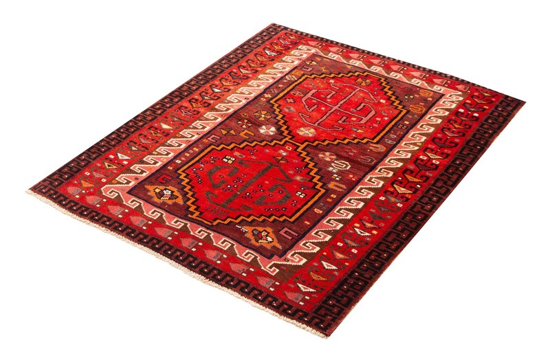 Vintage Traditional Hand-Knotted Area Rug 4'10" x 5'11" Oriental Wool Carpet gallery