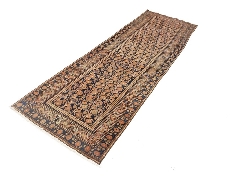 Antique Allover Design Runner Rug Handmade Wool Oriental Hallway Carpet 3X11 ft gallery