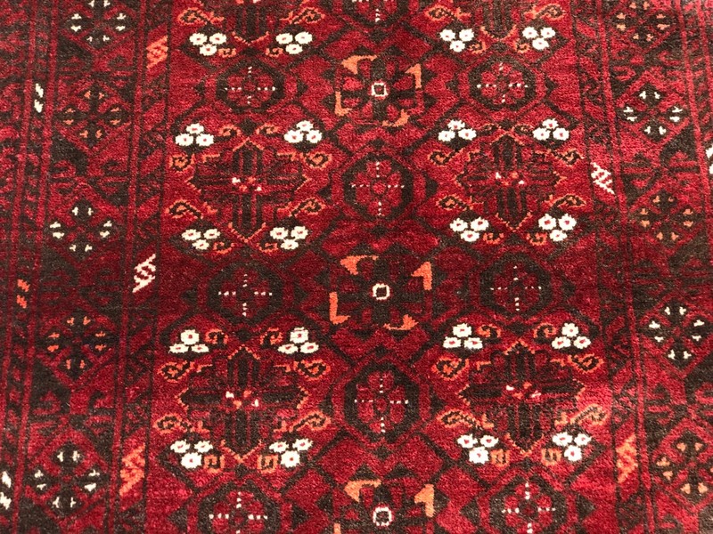 Turkmen Tekke Gul Rug, Afghan Ersari Hand Knotted Rare Carpet, Persian Style Rug gallery