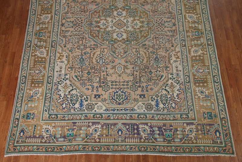 Hand-Knotted Wool Vintage Geometric Area Rug 8x11 Ft Traditional Living Room Rug gallery