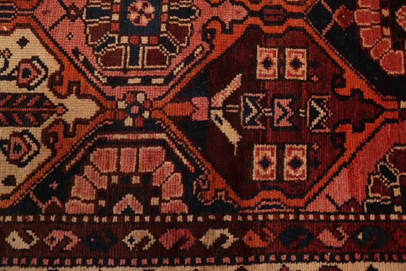 Vintage 4'11" x 6'3" Traditional Hand Knotted Vegetable Dye Wool Area Rug gallery