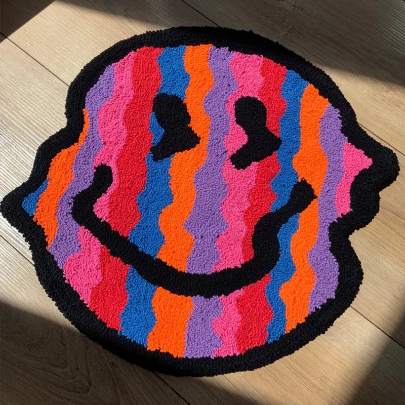 Colorful Twisted Smiling Tufted Carpet, Handmade Soft Rug Decor Fluffy Carpets gallery