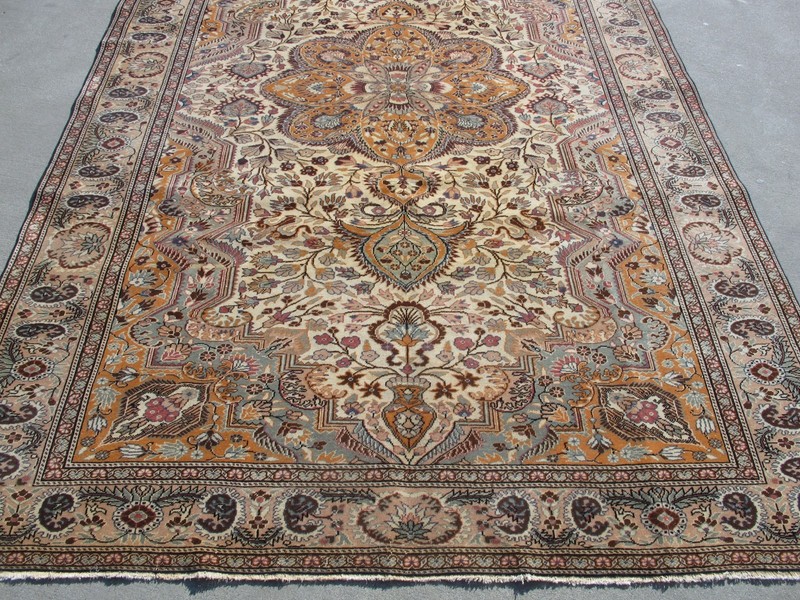 Antique Traditional Rug 6x10 Large Floral Turkish Rug 6.4x9.6 Muted Distressed gallery