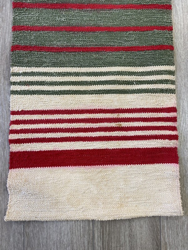 Vintage 1950s MCM Wool Wall Rug Textile Art Salme Tervonen Handmade Finland Xmas gallery
