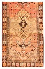 Vintage Hand-Knotted Area Rug 3’10” x 5’11” Traditional Oriental Wool Carpet