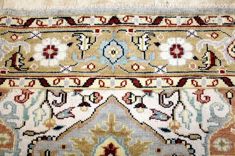 9X12 MASTERPIECE MINT HAND KNOTTED VEGETABLE DYE HERIZZ SERAPI WOOL TURKISH RUG gallery