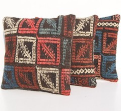 KILIM RUG PILLOW MULTI COLORED TURKISH SQUARE 40+ HAND WOVEN KILIM AREA RUGS 10″