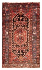 Vintage Hand-Knotted Area Rug 4’5″ x 8’0″ Traditional Oriental Wool Carpet