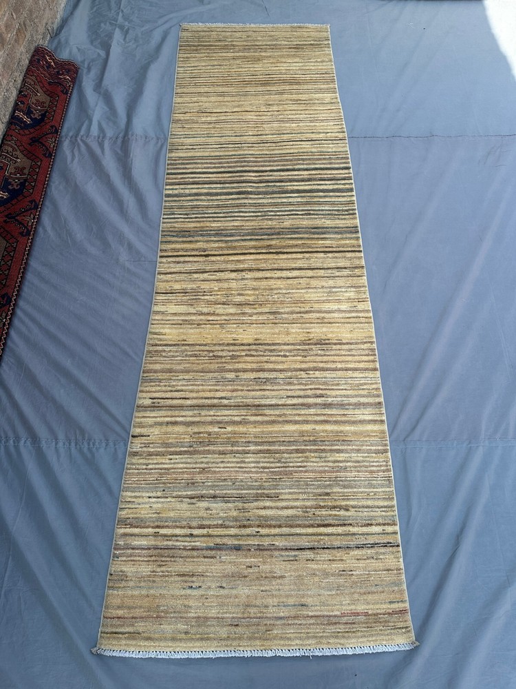 Afghan Gabbeh Modern Rug Runner 2'8 x 9'8 ft | Hallway Oriental Runner Rug 3x10