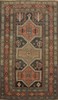 Hand-Knotted Geometric Wool Carpet Pre-1900 Antique Kazak Style Oriental Rug 3x5 gallery