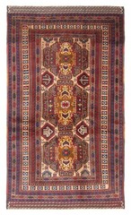Vintage Traditional Hand-Knotted Area Rug 3’10” x 6’9″ Oriental Wool Carpet