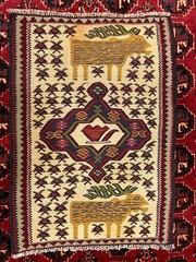 COLLECTRS ‘ITEM Vintage Stunning Lion Hunting Shikargah Pictorial Home Decor Ru