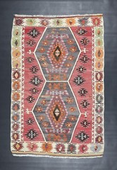 RARE Turkish Cappadocian NOMADIC Kilim Rug from Nigde 5″15′ X 3″44′