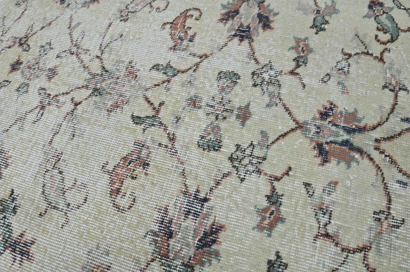 Oushak Turkish Vintage Rug 4x6 Kilim Rug Anatolian Handmade Boho Decor BEIGE gallery