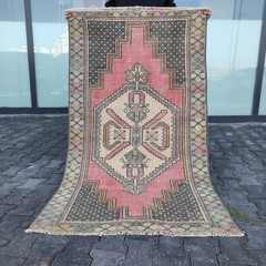 Cross borders Vintage Area Rug 3.44 x 6.14 ft , 3×6 Handmade Wool 105 x 187 cm