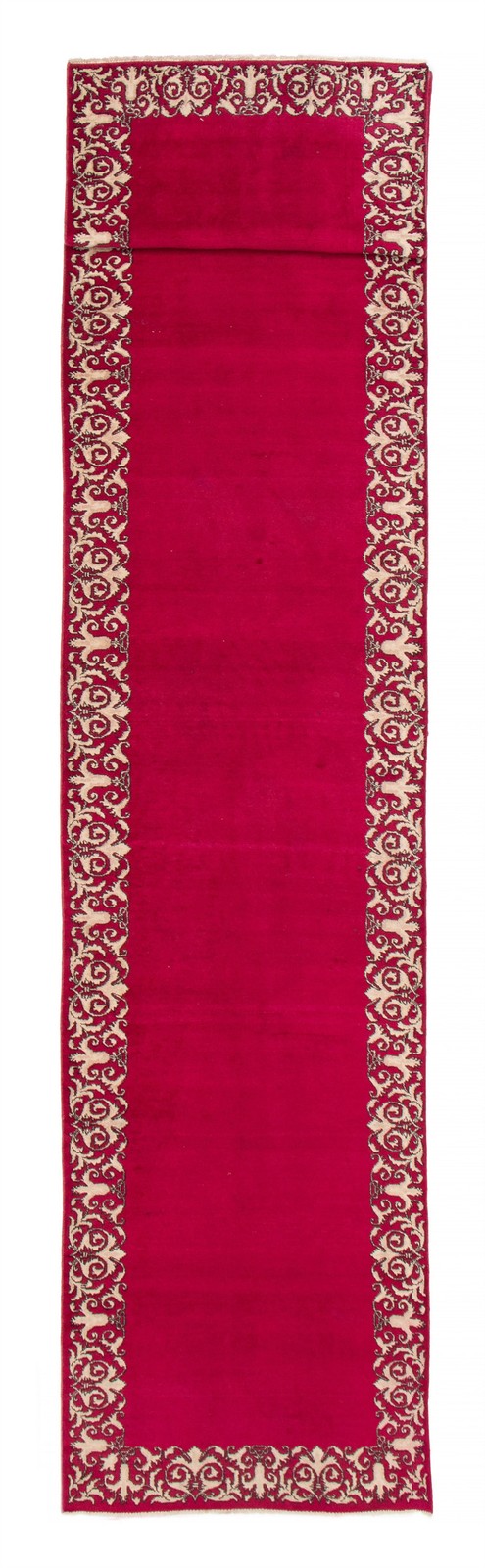 3'3" x 16'9" Vintage Hand-knotted Runner Rug Traditional Oriental Wool Carpet gallery