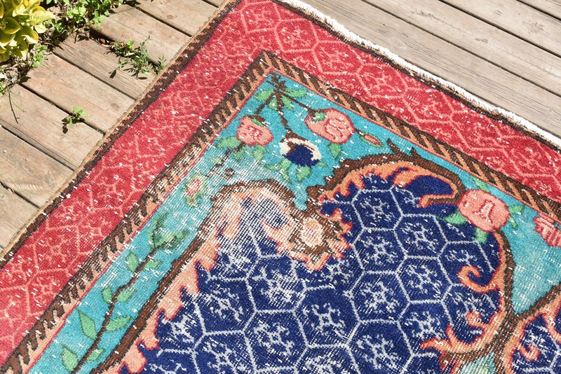 Turkish Rug 5x8 Handwoven Oushak Rug 161x269cm Natural Wool Carpet Muted Rug gallery