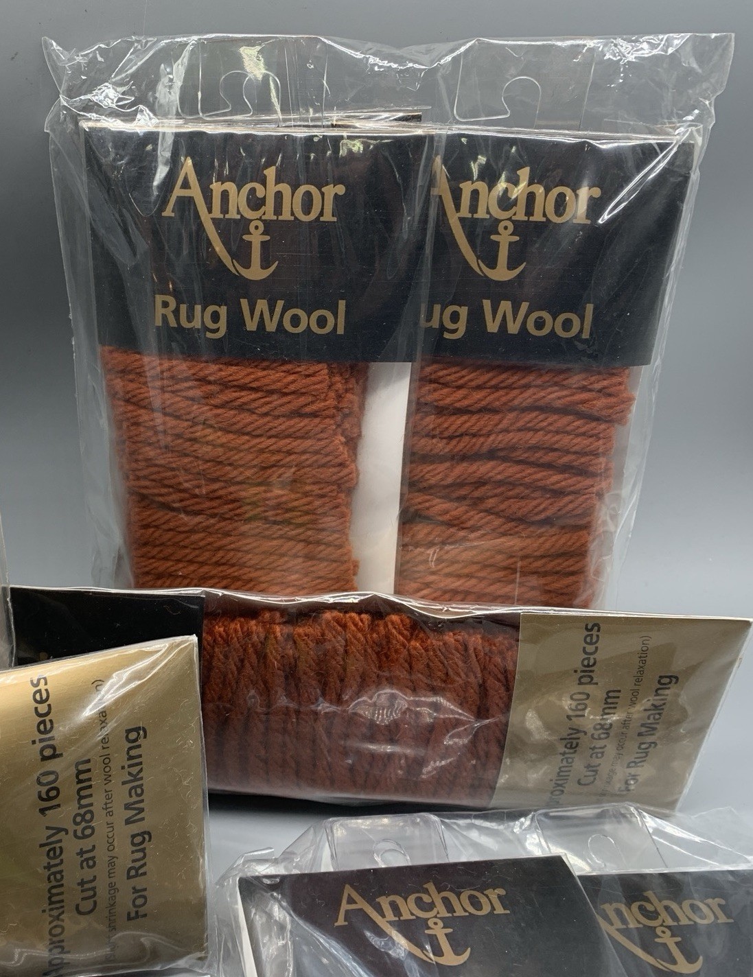 NEW Vintage Lot of Anchor Rug Wool Pieces, HTF 16 X 160 Pieces, Multi-Color gallery
