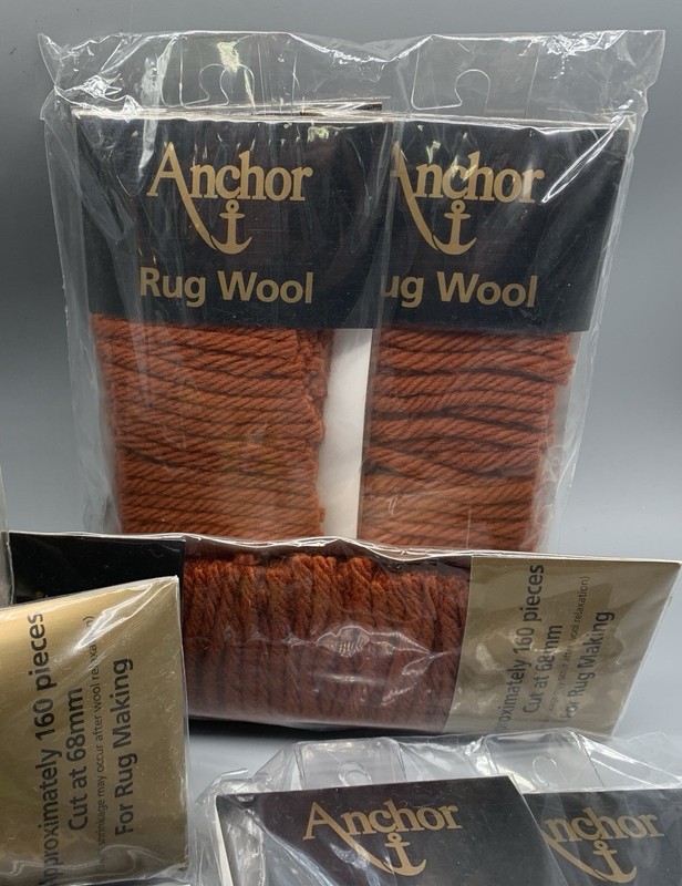 NEW Vintage Lot of Anchor Rug Wool Pieces, HTF 16 X 160 Pieces, Multi-Color gallery