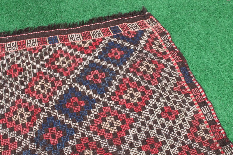 Turkish Kilim Rug 58''x73'' Handwoven Adana Cicim Kilim 150x186cm Primitive Rug gallery