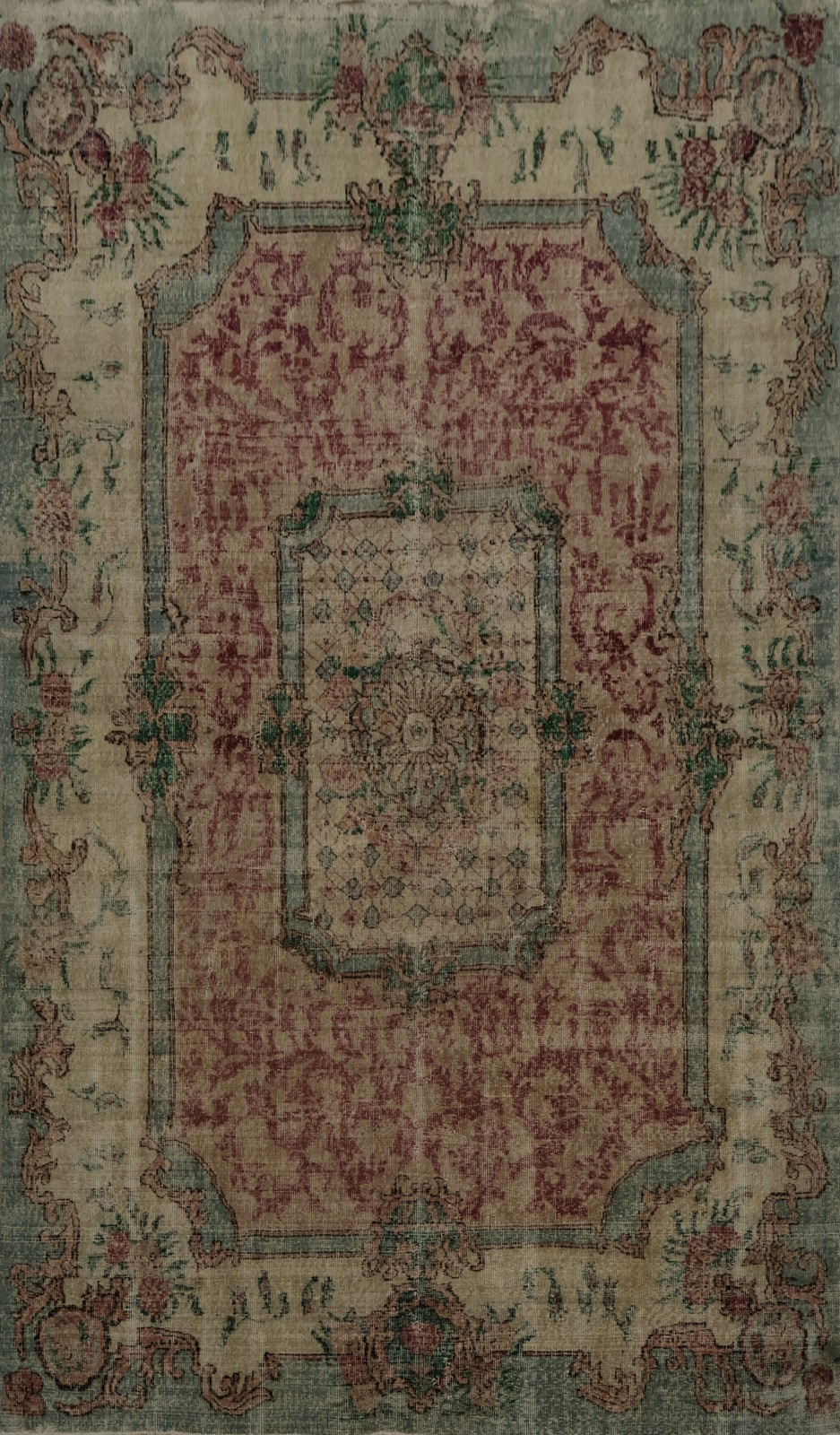 Anatolian Turkish Area Rug 7x9 Ft Hand-Knotted Medallion Vintage Wool Carpet gallery