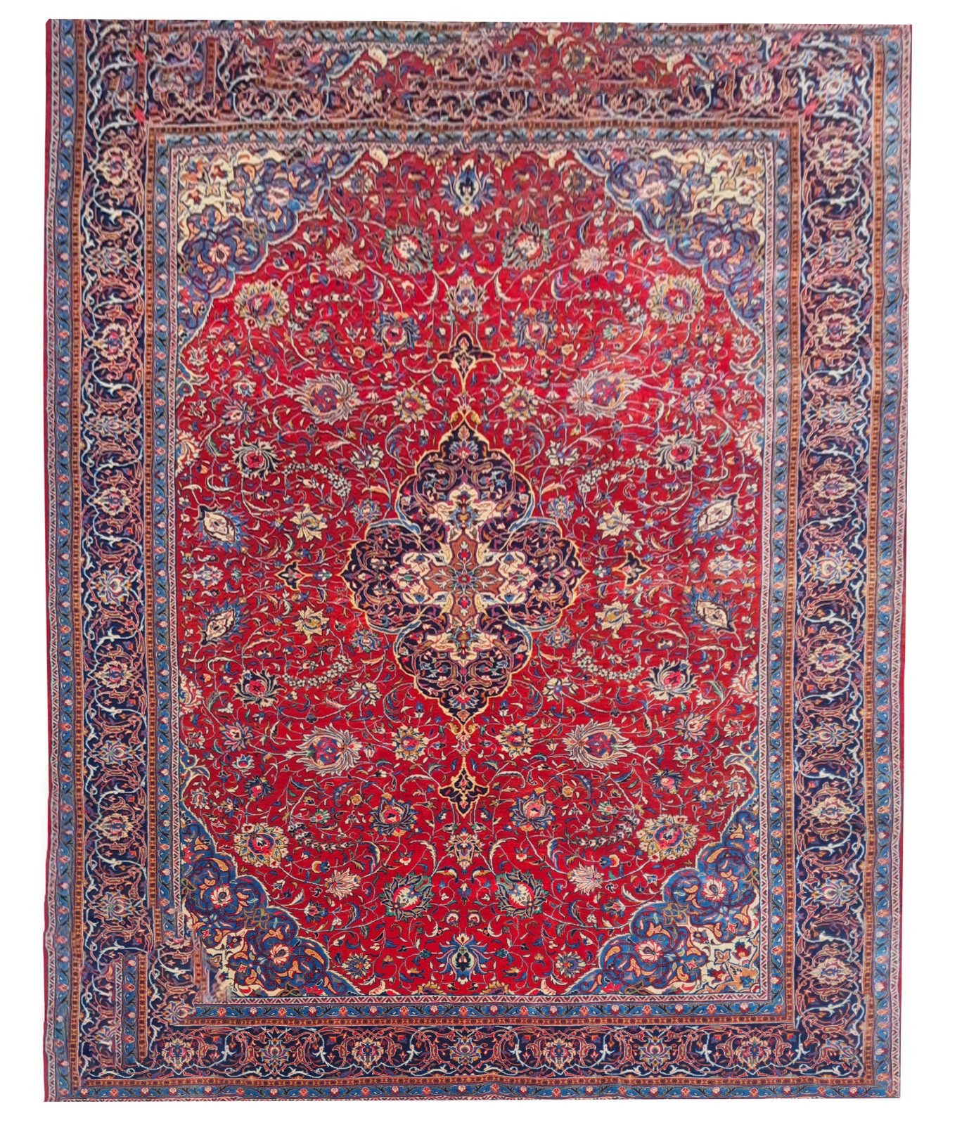 Amazing Hand Knotted Vintage Tribal Zingjan Wool Area Rug 14 x 10 Ft gallery