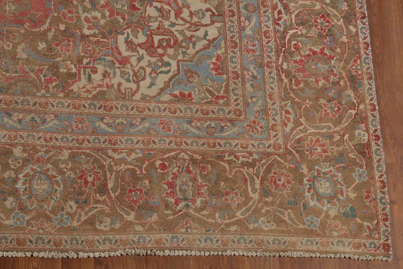 Traditional Floral Ardakan Vintage Area Rug 9x14 Handmade Wool Pink Carpet gallery