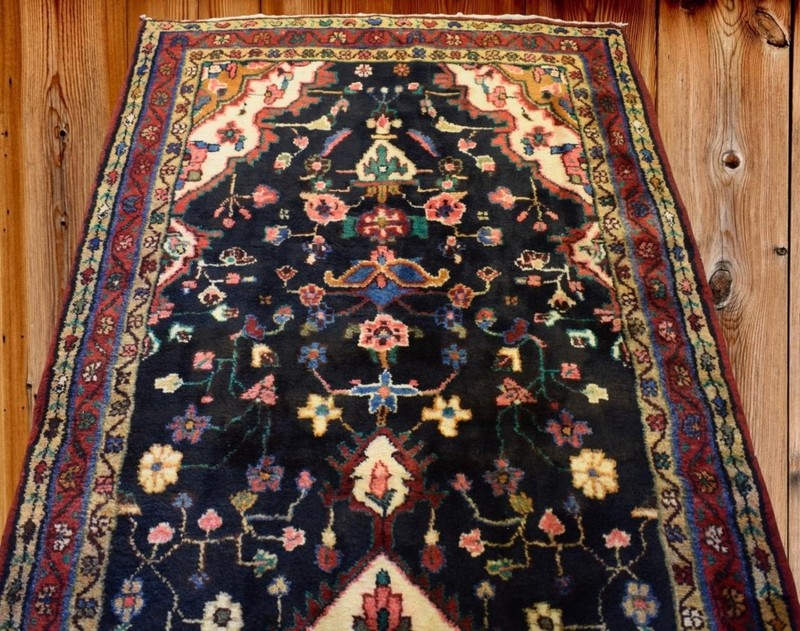 Vintage Carpet. Semi-Antique Handmade Oriental Wool Runner Vase Rug 3'5 x 9'4 gallery