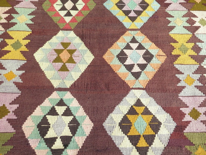 Antique Turkish Wool Rug, Afion Kilim, Area Rugs Kelim 68"X95" Floor Rug, Carpet gallery