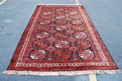 OLD,ANTIQUE HIGHLY DETAILED TURKOMAN ERSARI MAIN CARPET RUG 5.6×9.10
