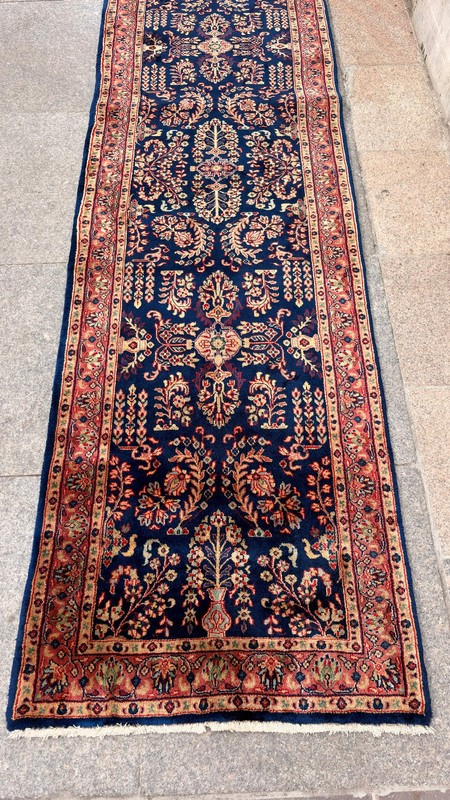 2'7'' x 13'1'' Vintage Rug Runner Carpet Natural Village Handmade Rug.SKU:P1763 gallery