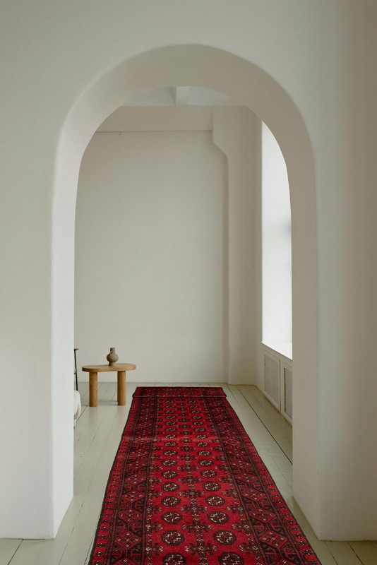 Vintage Hand-knotted Runner Rug 2'8" x 15'6" Traditional Oriental Wool Carpet gallery
