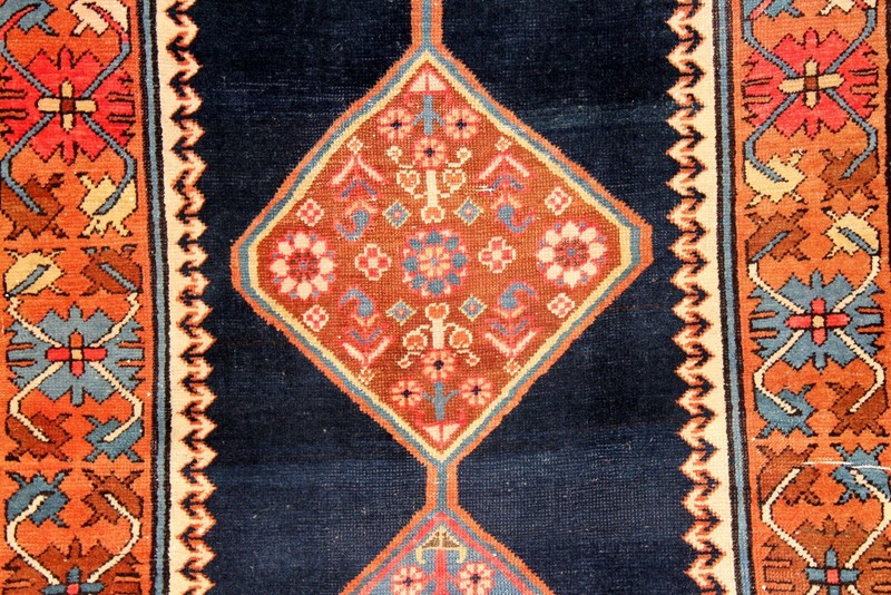 Vintage CAUCASIAN Kazak Qarabagh from Rug Early 1900 Karabakh Rugs 3'6" X 15' gallery