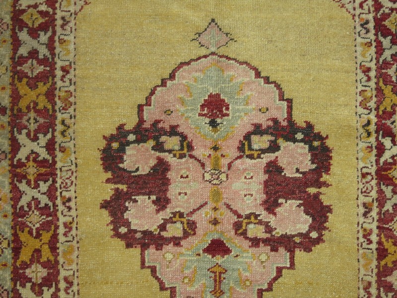 Antique Turkish Oushak Ushak Rug Size 3'x5' gallery